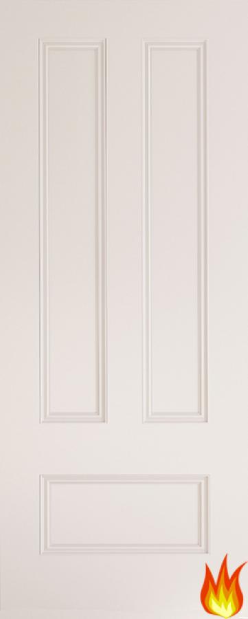 Canterbury 3 Panel White Primed Internal Fire Door (18mm lippings)